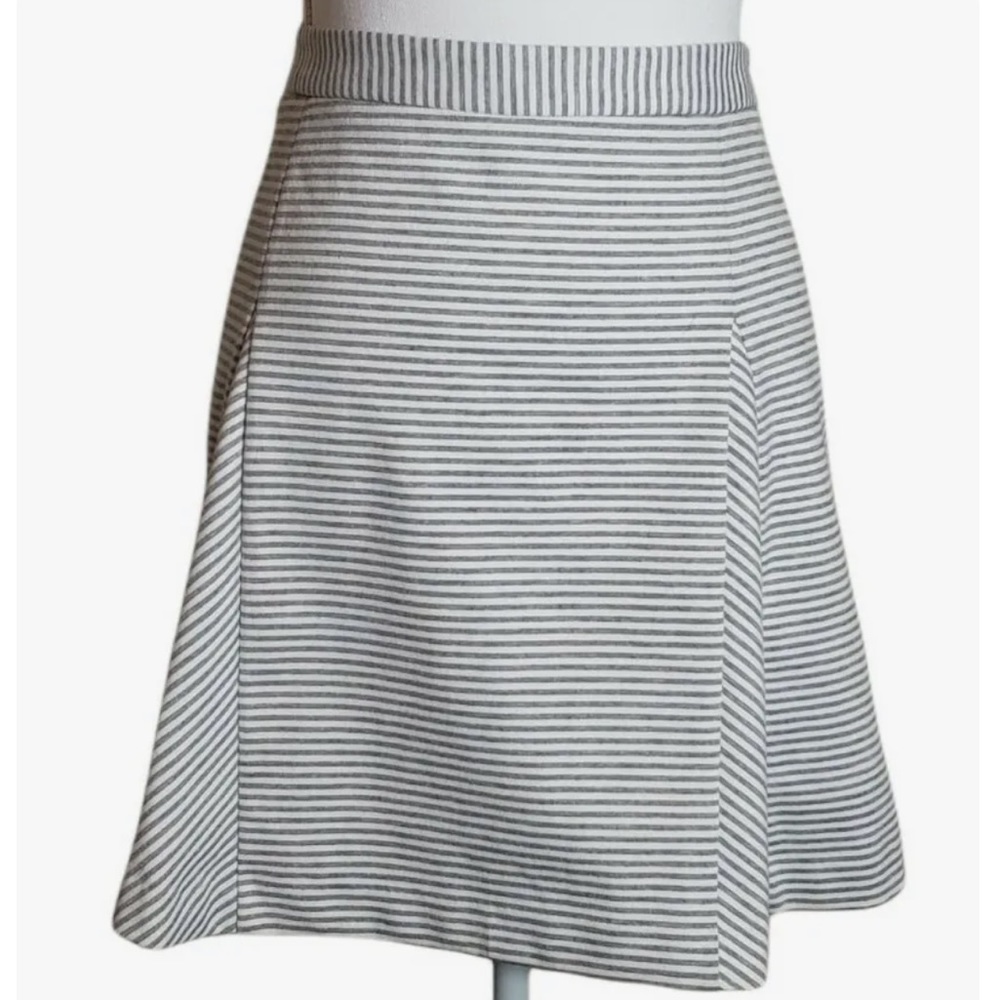 MICHAEL Michael Kors Gray Striped Skater Skirt